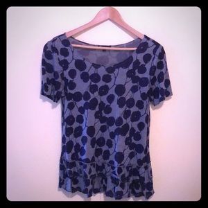 GAP - Peplum Tee in Purple and Gray